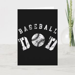 Retro Baseball Dad Happy Fathers Day For Men Sport Card