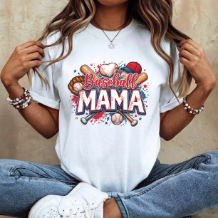 Retro Baseball Mama Coquette Game Day Design T-Shirt