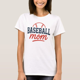 Retro Baseball Mum Personalised Game T-Shirt