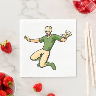 Retro Baseball Player Vintage Sports Graphic Napkin