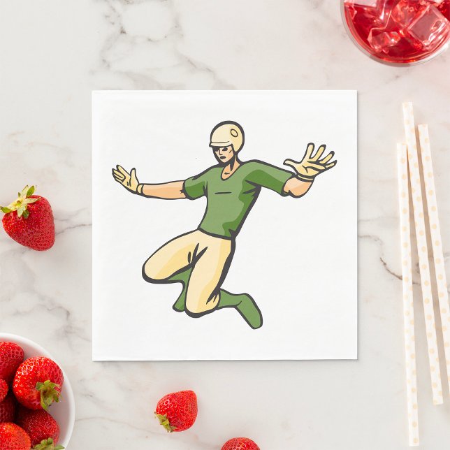 Retro Baseball Player Vintage Sports Graphic Napkin (Creator Uploaded)