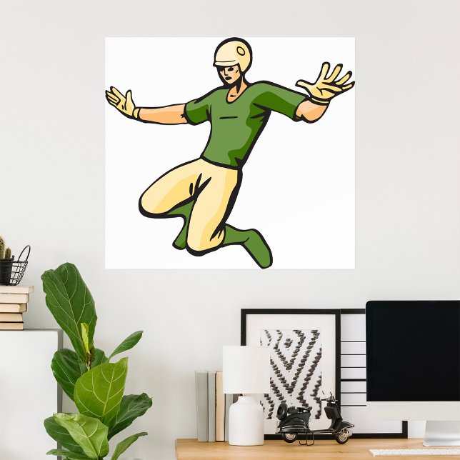 Retro Baseball Player Vintage Sports Graphic Poster (Creator Uploaded)