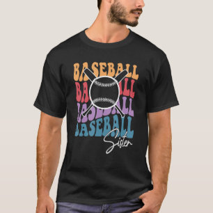 Retro Baseball Sister Big Sister Baseball For Wome T-Shirt