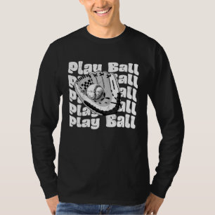Retro Baseball  Team Sport Play Ball Baseball Game T-Shirt