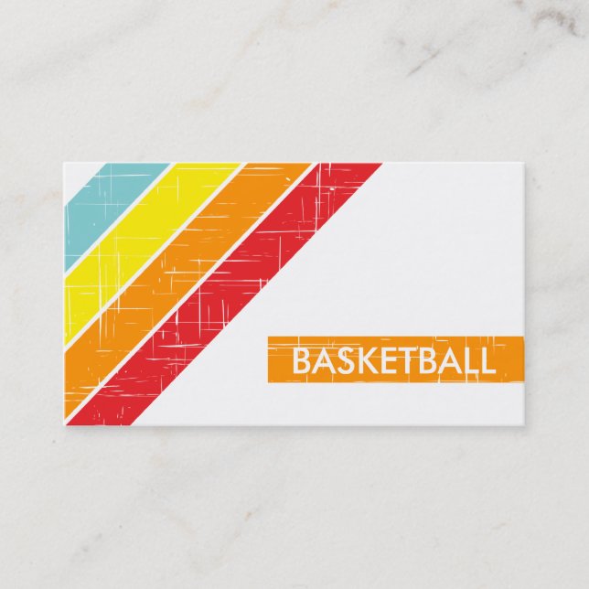 retro BASKETBALL Business Card (Front)