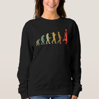 Retro Basketball Evolution Gift For Basketball Pla Sweatshirt