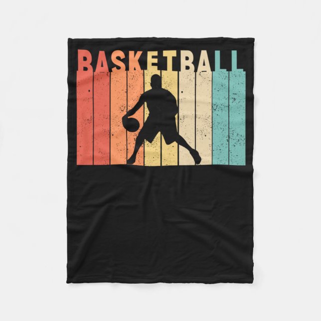 Retro Basketball  Fleece Blanket (Front)