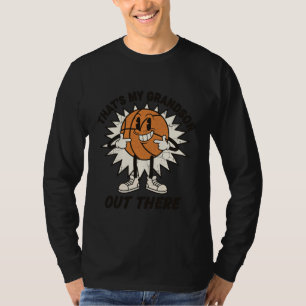 Retro Basketball Grandma Proud Grandson Supporter  T-Shirt
