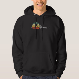 Retro Basketball Heartbeat Love Basketball Player Hoodie