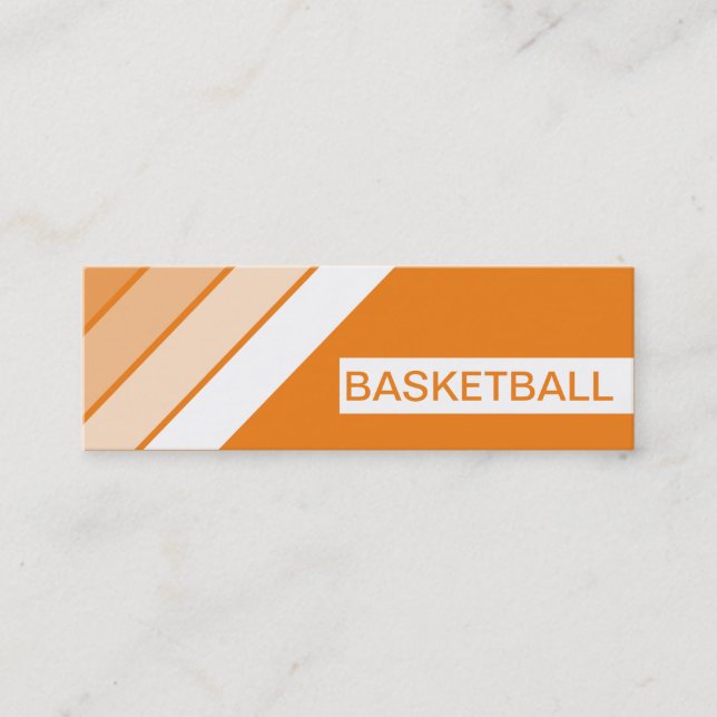retro BASKETBALL Mini Business Card (Front)