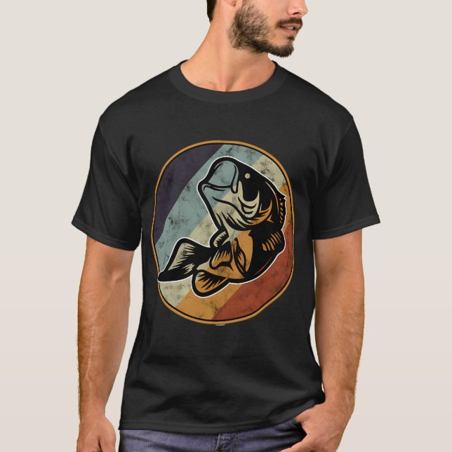 Retro Bass Fish T-Shirt (Front)