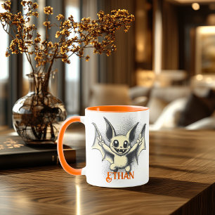 Retro Bat Halloween Mug – Fun & Spooky Vibes