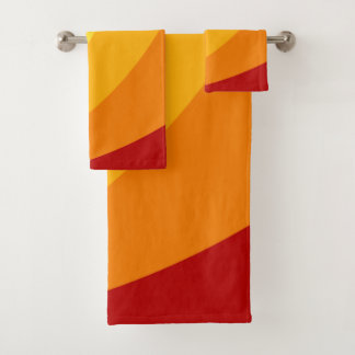 Retro Bath Towels- Beach Tropical Summer Colours Towel Set