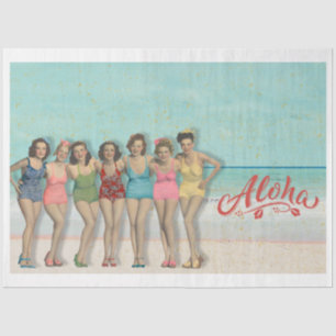 Retro Bathing Beauties Decoupage Tissue Paper 