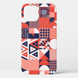 Retro Bauhaus design, colorful geometric. iPhone 12 Case