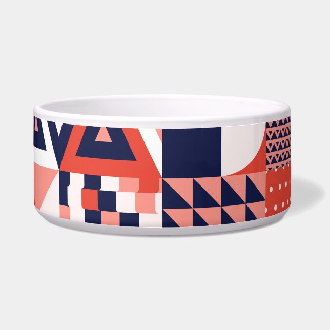 Retro Bauhaus design, colourful geometric. (Front)