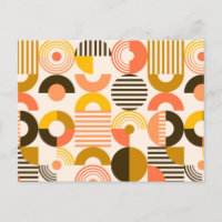Retro Bauhaus Modern Art Circle Pattern