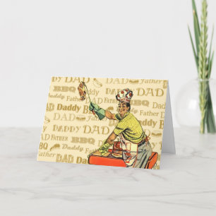 Retro BBQ Dad Card