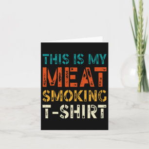 Retro Bbq Smoker Vintage Us Flag This Is My Meat S Card