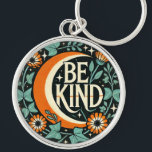 Retro Be Kind                                      Key Ring<br><div class="desc">Channel groovy good vibes with this retro “Be Kind” design—a perfect blend of vintage floral flair and timeless positivity. With warm 70s colours, playful typography, and a message that never goes out of style, it’s ideal for spreading kindness with a side of throwback charm. Whether you're a teacher, a flower...</div>