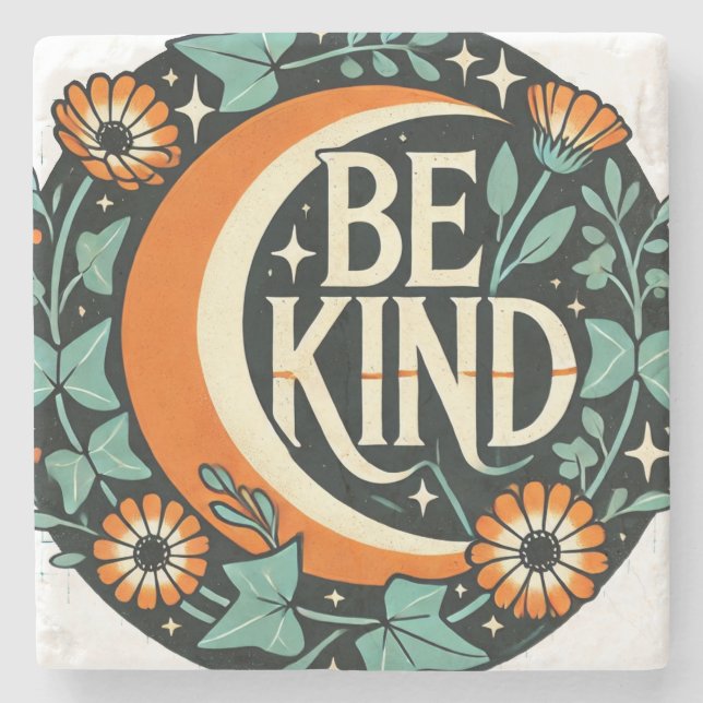 Retro Be Kind                                      Stone Coaster (Front)