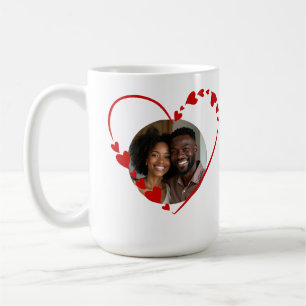 Retro Be Mine Script & Sketch Heart Photo Coffee Mug