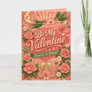 Retro Be My Valentine Custom Card