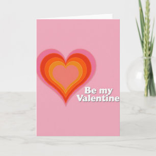 Retro Be My Valentine Greeting Card