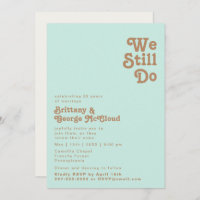 Retro Beach | Aqua We Still Do Vow Renewal