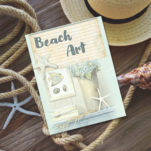 Retro Beach Art Destination  Postcard (Creator Uploaded)