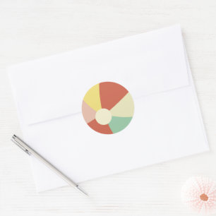Retro Beach Ball Sticker