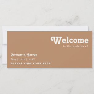 Retro Beach   Brown Seating Chart Header
