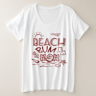 Retro Beach Bum Mum/Mum T shirt