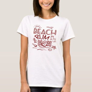 Retro Beach Bum Mum/Mum T-Shirt
