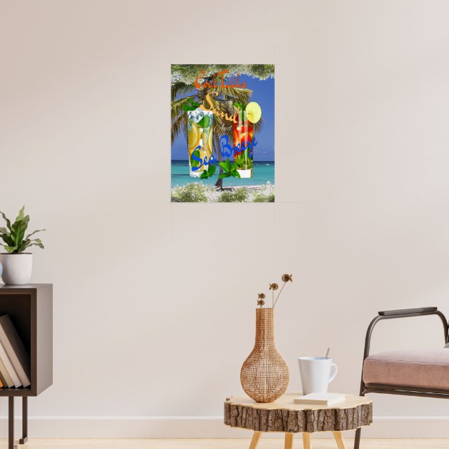 Retro Beach Cocktails  Poster (Living Room 3)