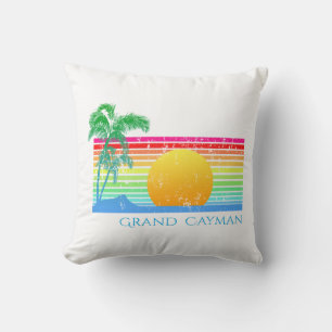 Retro Beach Grand Cayman Cushion