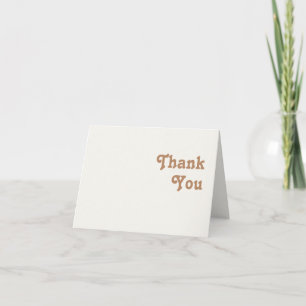 Retro Beach   Ivory Folded Thank You Card