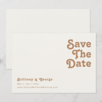 Retro Beach | Ivory Horizontal Save The Date