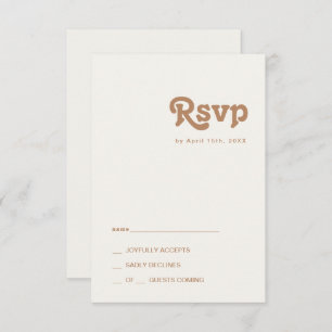 Retro Beach Ivory RSVP Card
