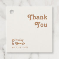 Retro Beach | Ivory Thank You Favour Tags