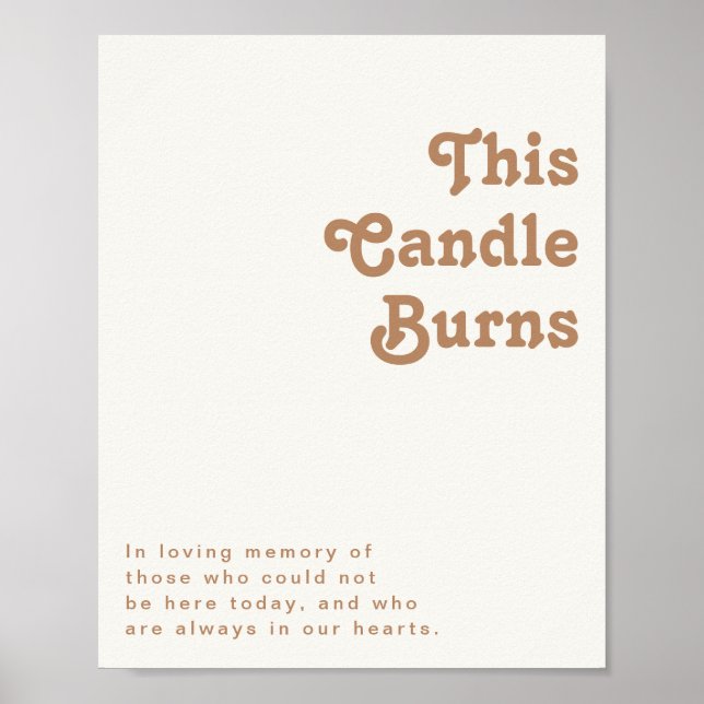 Retro Beach | Ivory This Candle Burns Poster (Front)