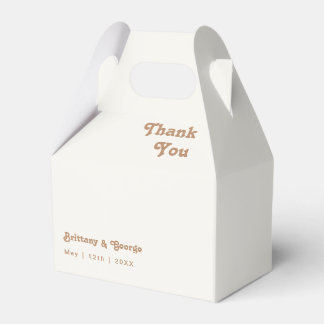 Retro Beach | Ivory Wedding Favour Box