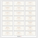 Retro Beach | Ivory Wedding Guest Address Sticker<br><div class="desc">This retro beach | ivory wedding guest address sticker is perfect for your simple vintage, colourful tropical boho summer wedding. Its unique bohemian mid-century font gives this design a classic minimalist groovy hippie vibe. Suppose you're looking for a design that features bright, rustic coastal ocean colours for your creative 70's...</div>