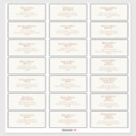 Retro Beach | Ivory Wedding Guest Address Sticker<br><div class="desc">This retro beach | ivory wedding guest address sticker is perfect for your simple vintage, colourful tropical boho summer wedding. Its unique bohemian mid-century font gives this design a classic minimalist groovy hippie vibe. Suppose you're looking for a design that features bright, rustic coastal ocean colours for your creative 70's...</div>