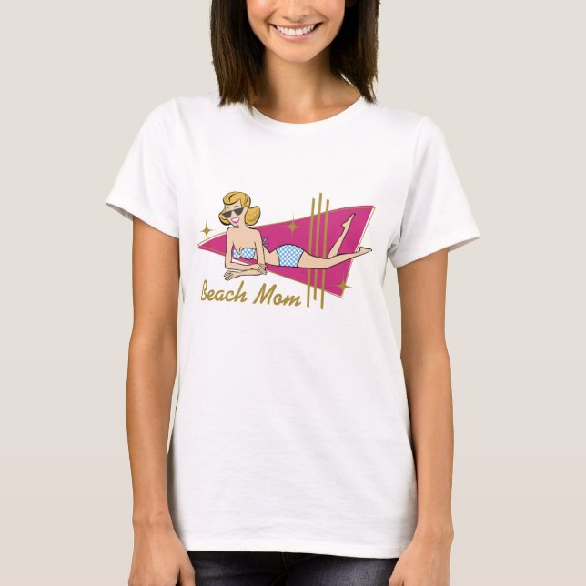 Retro Beach Mum T-Shirt (Front)