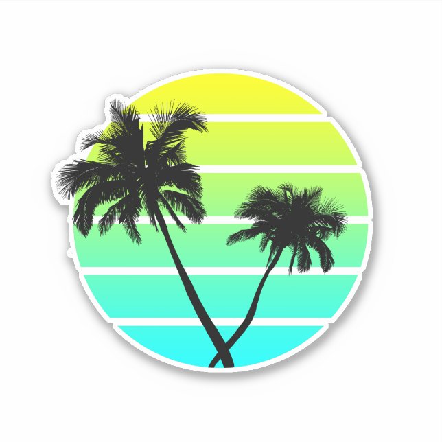 Retro Beach Palm Trees (Front)