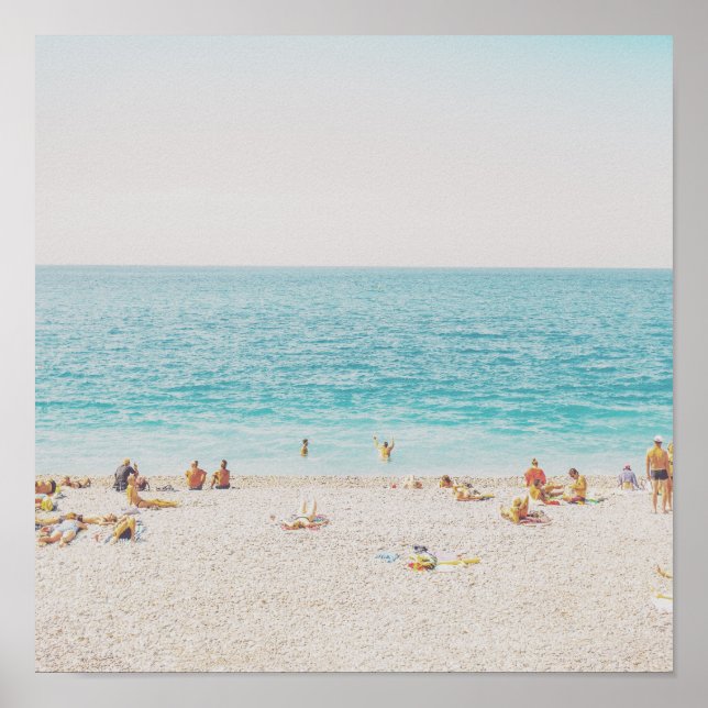 Retro Beach Photo Poster (Front)