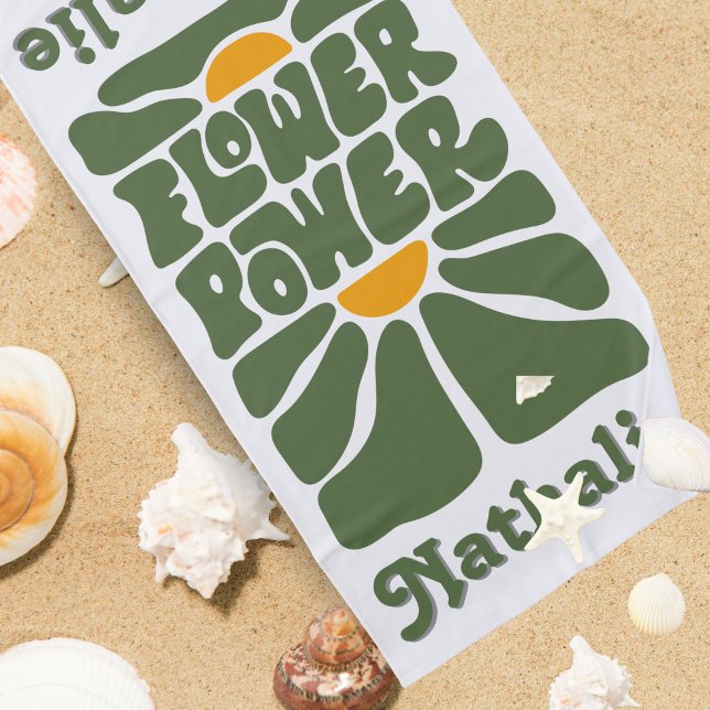 Retro Beach Towel With Name - Personalised Gift (RETRO Multi Style personalized gifts, Beach Towel With Name, Birthday Vacation Gift, girl gift)