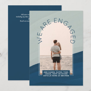 RETRO Beach Vibe Wedding Stationery PHOTO Invitation