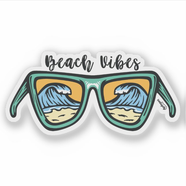 Retro Beach Vibes both sides artwork. T-Shirt (Front)